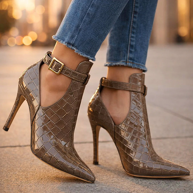 Brooklyn - Women's Pointed-Toe Ankle-Strap Dress Booties