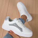 Brooklynn - Women's Glitter Accent Platform Sneakers
