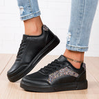 Brooklynn - Women's Glitter Accent Platform Sneakers