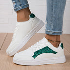Brooklynn - Women's Glitter Accent Platform Sneakers