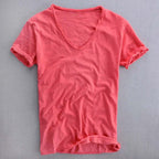 Bryce - Men's Cotton Casual V-Neck T-Shirt