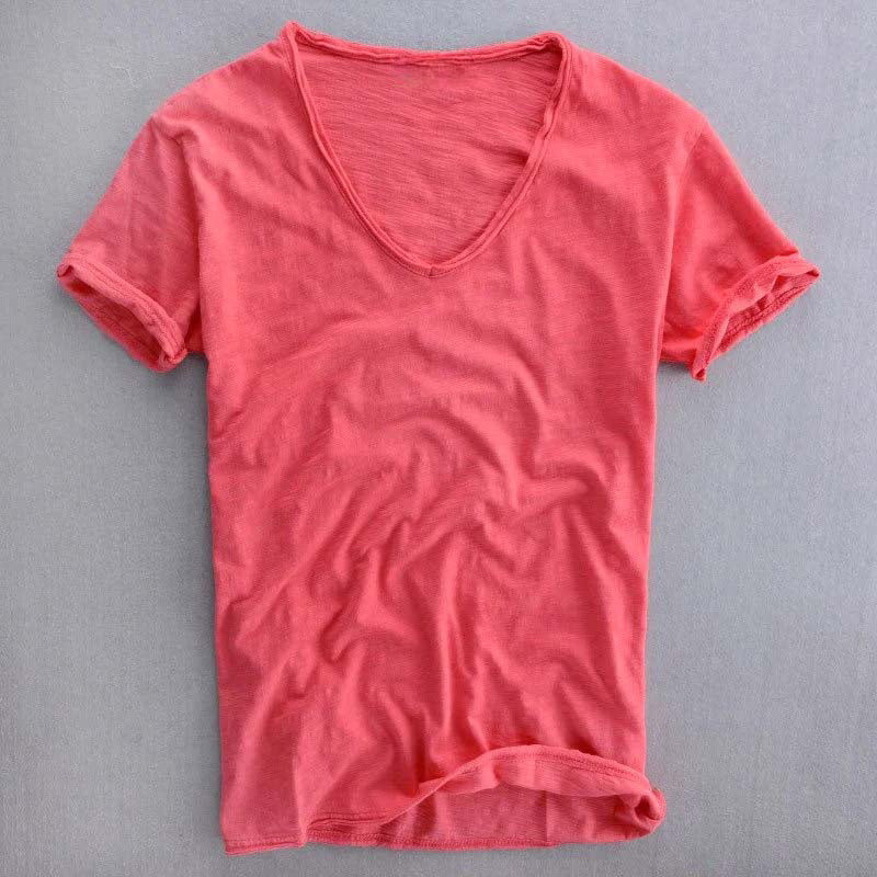 Bryce - Men's Cotton Casual V-Neck T-Shirt