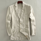 Caleb - Men's Linen Casual Patch Pocket Blazer
