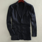 Caleb - Men's Linen Casual Patch Pocket Blazer