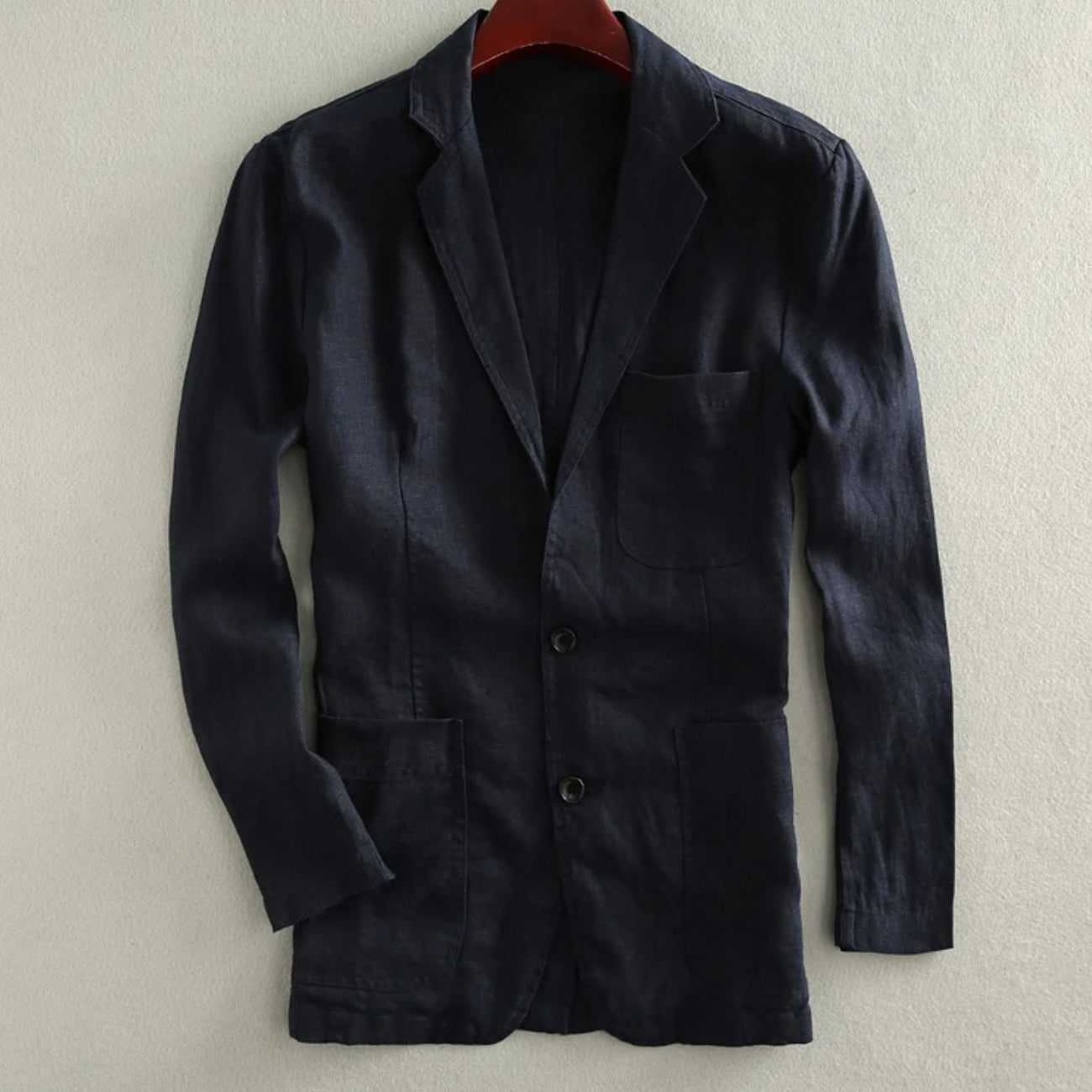 Caleb - Men's Linen Casual Patch Pocket Blazer