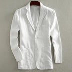 Caleb - Men's Linen Casual Patch Pocket Blazer