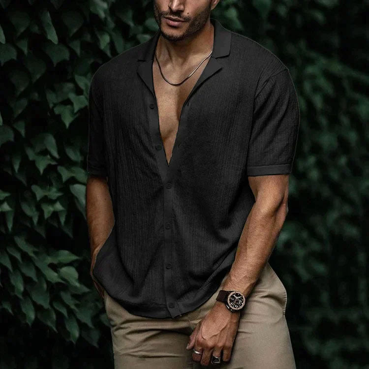Caleb - Men's Relaxed Camp Collar Shirt