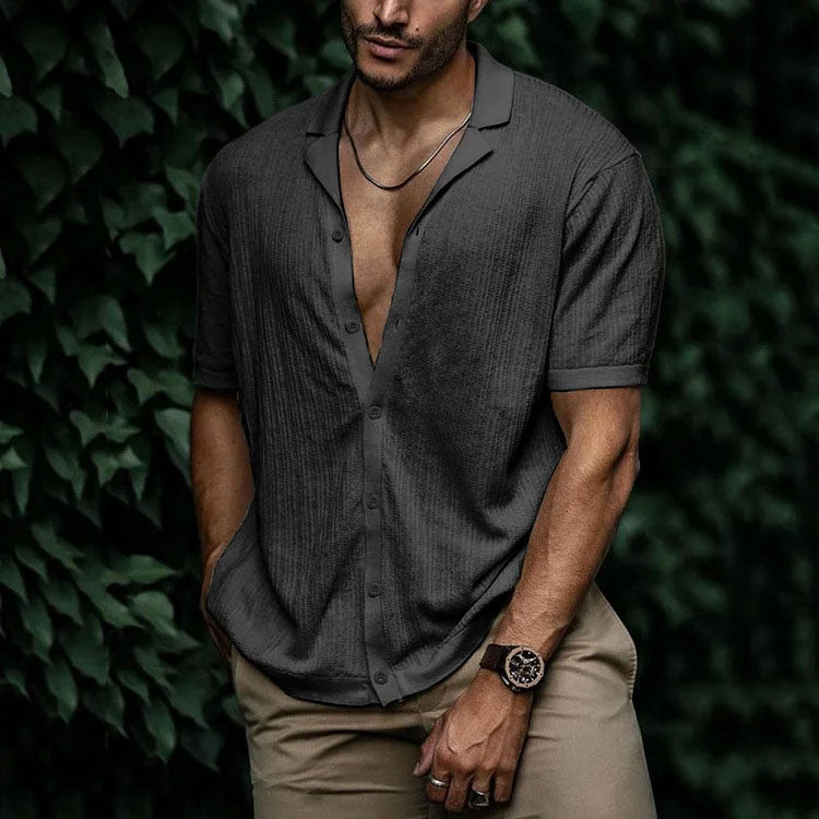 Caleb - Men's Relaxed Camp Collar Shirt