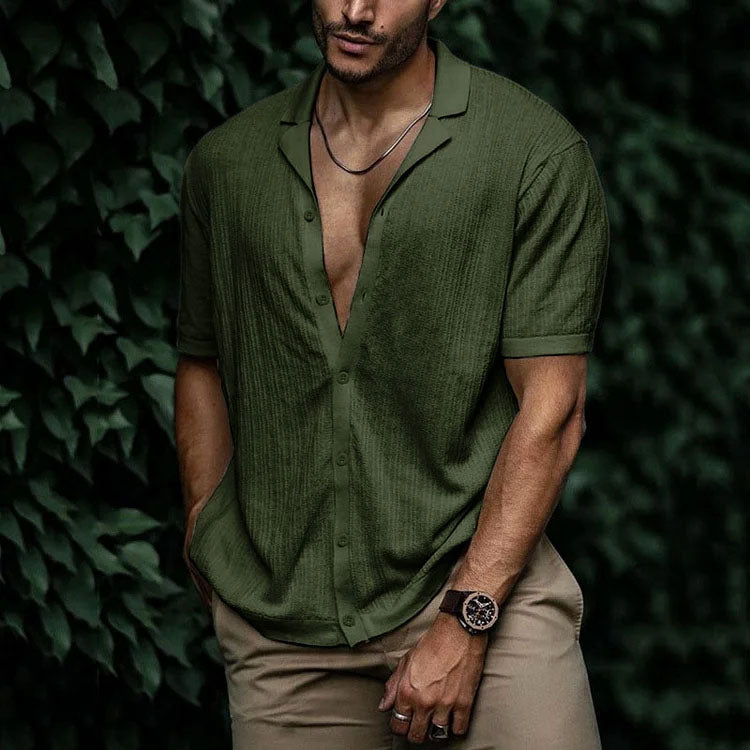 Caleb - Men's Relaxed Camp Collar Shirt