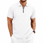 Caleb - Men's Casual Slim-Fit Textured Polo Shirt