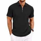 Caleb - Men's Casual Slim-Fit Textured Polo Shirt