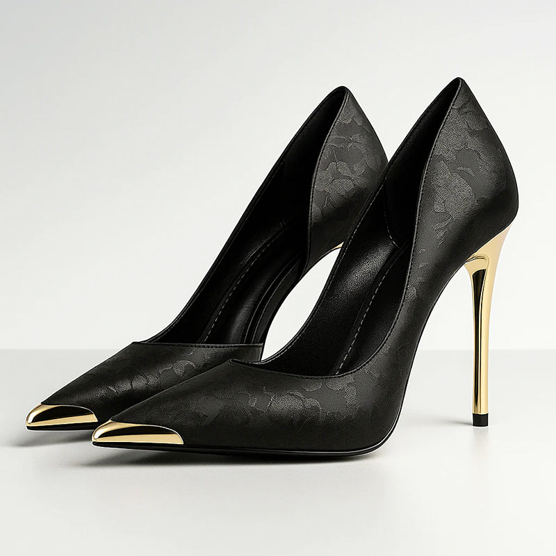 Camila - Women's Floral Satin Pointed Stiletto Heels