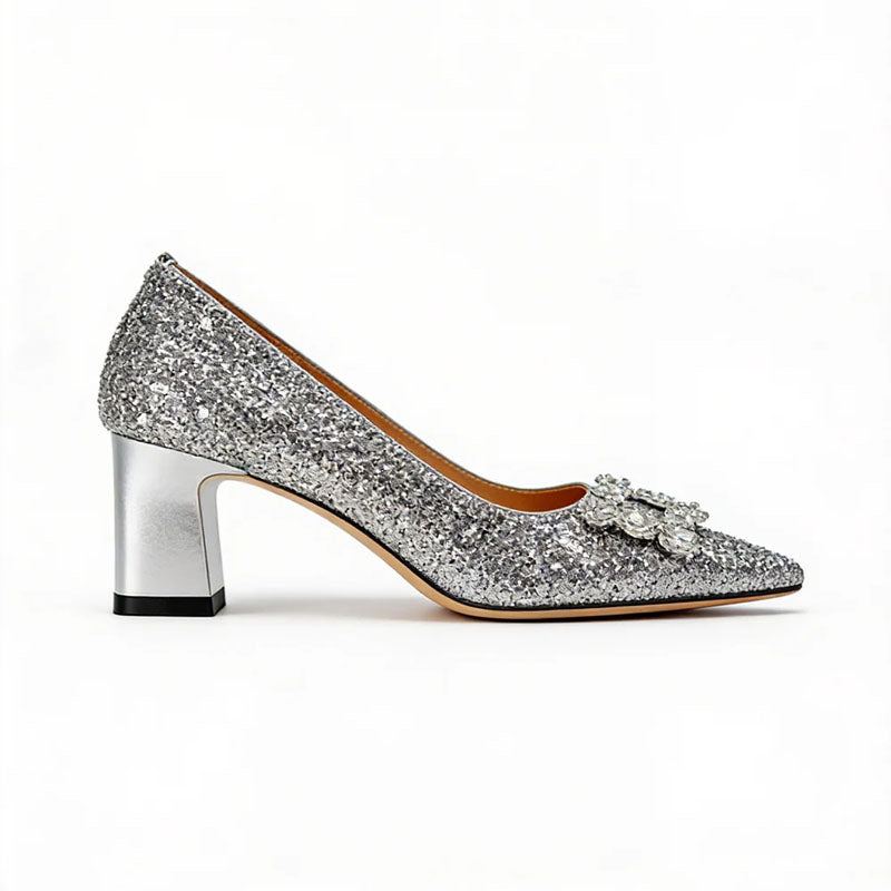 Candice - Women's Embellished Glitter Pointed Heels