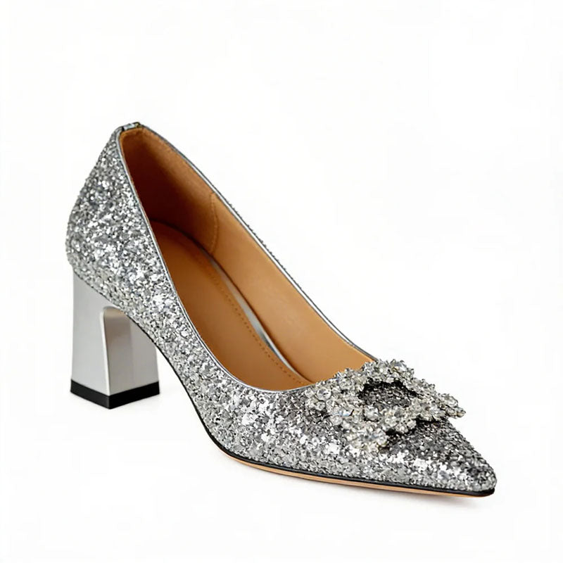 Candice - Women's Embellished Glitter Pointed Heels