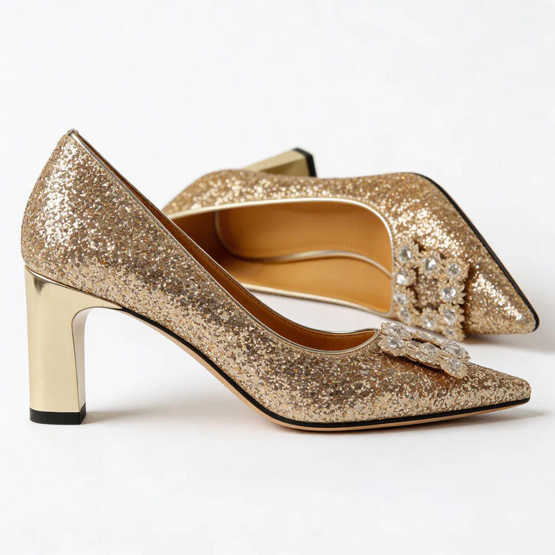 Candice - Women's Embellished Glitter Pointed Heels
