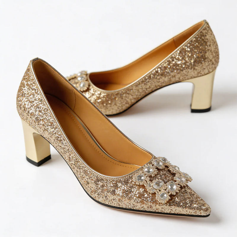 Candice - Women's Embellished Glitter Pointed Heels