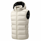 Carl - Men's Hooded Puffer Vest with Zip Front