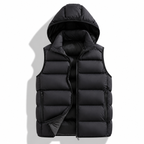 Carl - Men's Hooded Puffer Vest with Zip Front