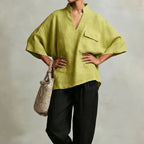 Catherine - Women's Oversized Stand Collar Blouse