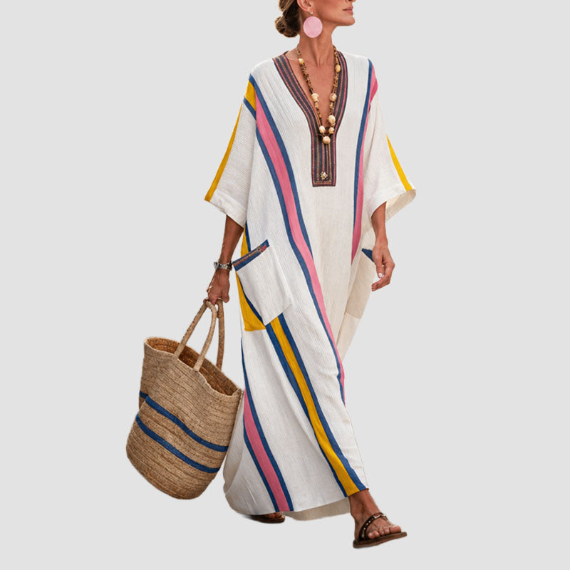 Celeste - Women's Lightweight Breezy Maxi Caftan Dress