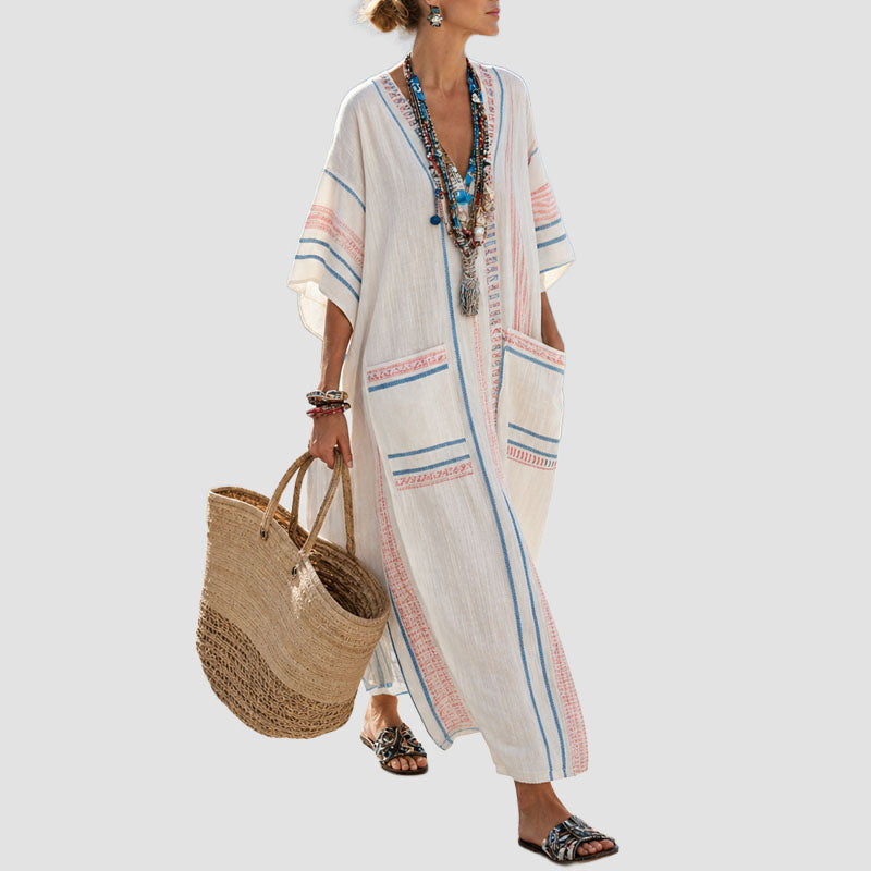 Celeste - Women's Lightweight Breezy Maxi Caftan Dress
