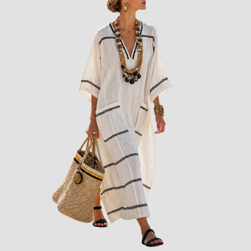 Celeste - Women's Lightweight Breezy Maxi Caftan Dress