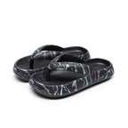 Charlee - Women's Mixed Print Platform Flip-Flops