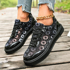 Charli - Women's Floral Lace Platform Sneakers