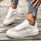 Charli - Women's Floral Lace Platform Sneakers