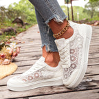 Charli - Women's Floral Lace Platform Sneakers