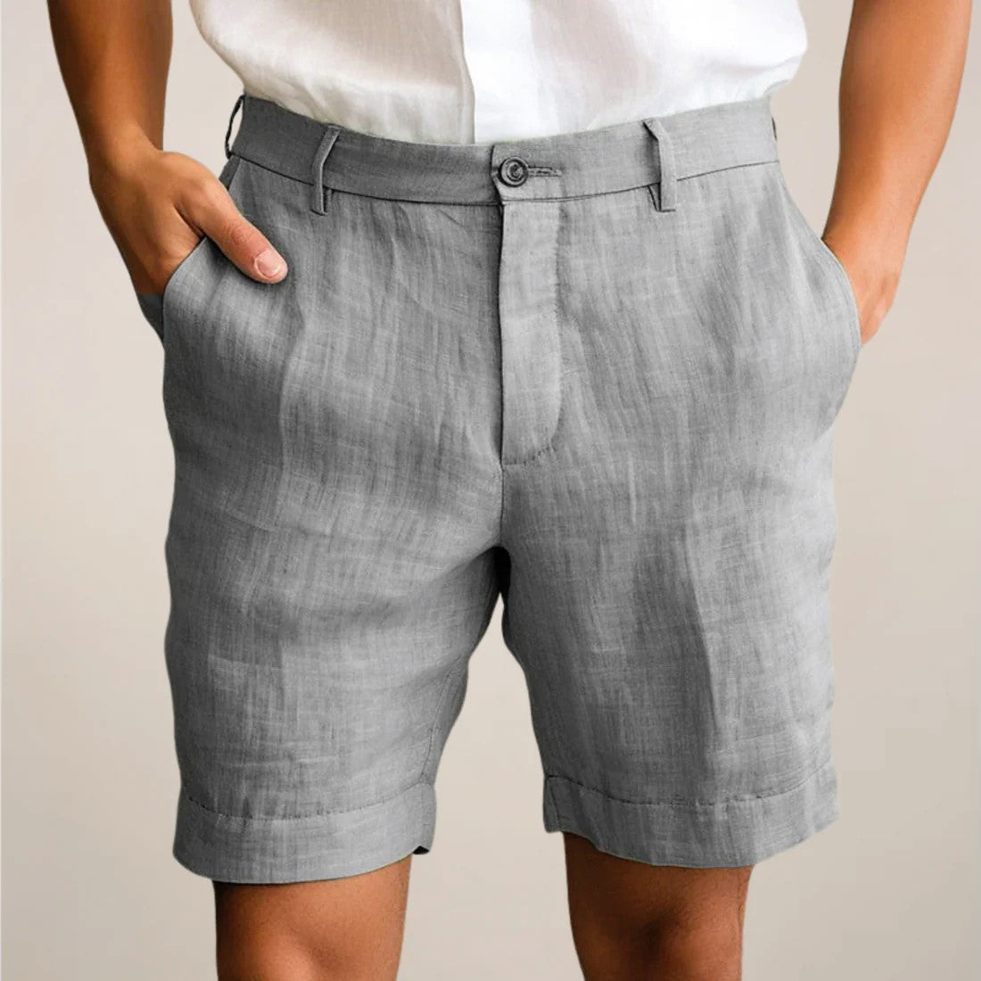Chase - Men's Linen Blend Pleated Dress Shorts