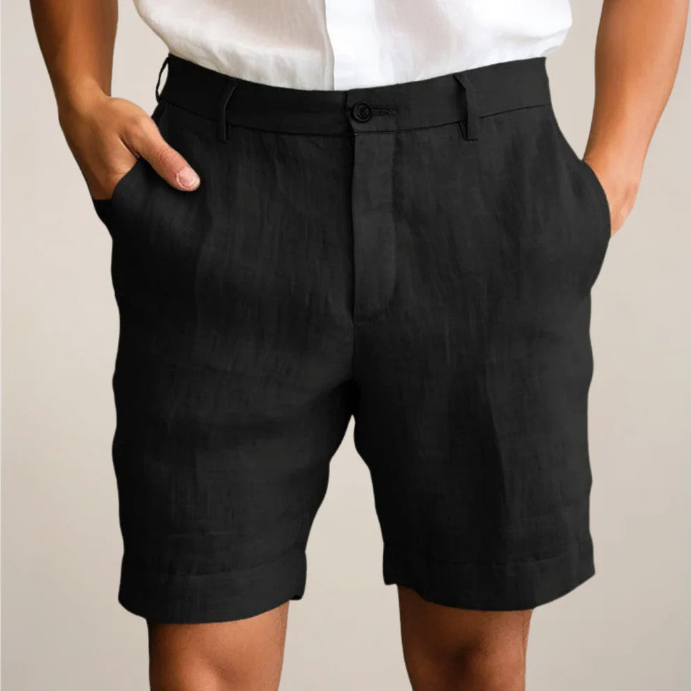 Chase - Men's Linen Blend Pleated Dress Shorts