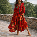Cheyenne - Women's Flowing Floral Boho Dress