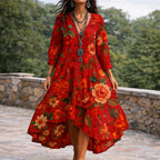 Cheyenne - Women's Flowing Floral Boho Dress