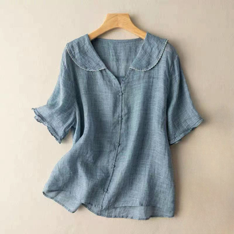 Chloe - Women's Ruffle Collar Blouse
