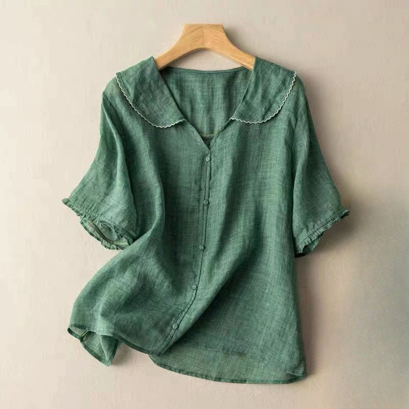 Chloe - Women's Ruffle Collar Blouse