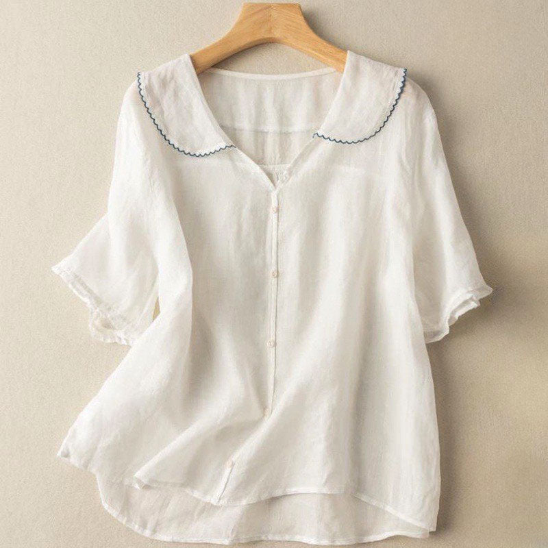 Chloe - Women's Ruffle Collar Blouse