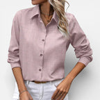 Chloe - Women's Tailored Button-Up Collared Blouse