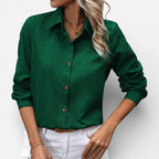 Chloe - Women's Tailored Button-Up Collared Blouse