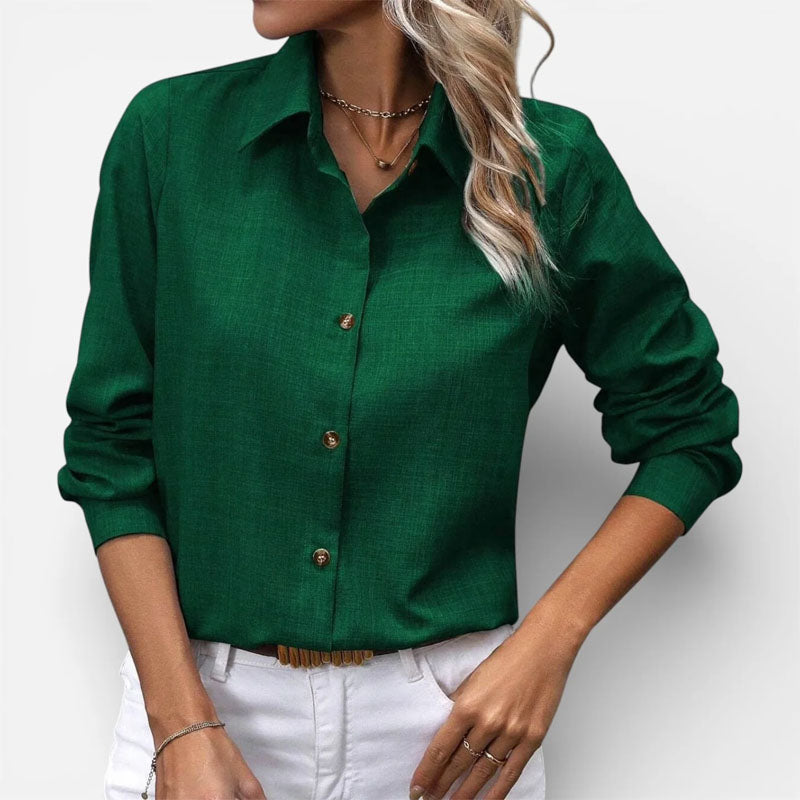 Chloe - Women's Tailored Button-Up Collared Blouse