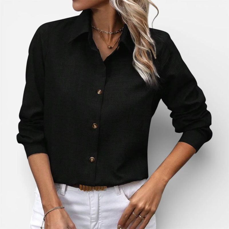 Chloe - Women's Tailored Button-Up Collared Blouse