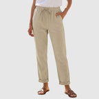Clara - Women's Linen Elastic Waist Pants