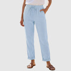 Clara - Women's Linen Elastic Waist Pants