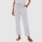 Clara - Women's Linen Elastic Waist Pants