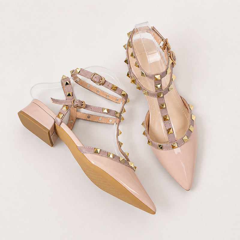 Clara - Women's Pointed-Toe Cage Ankle-Strap Heels
