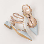 Clara - Women's Pointed-Toe Cage Ankle-Strap Heels