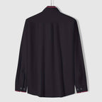 Connor - Men's Contrast Trim Button-Up Dress Shirt