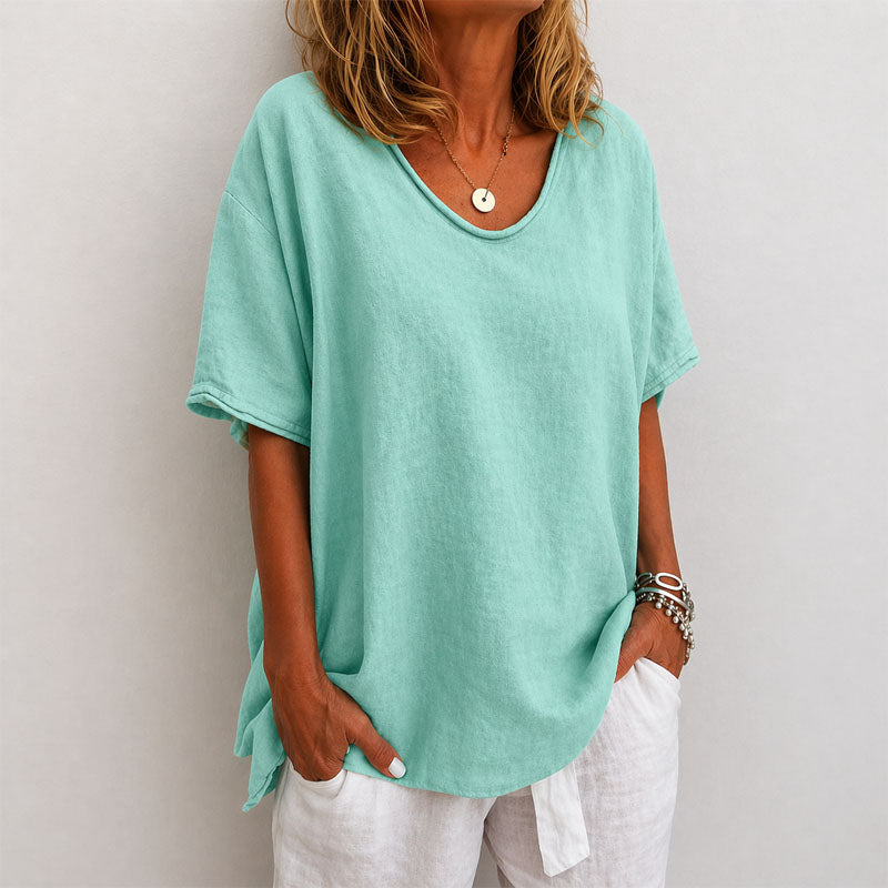 Courtney - Women's Scoop Neck Short Sleeve Top