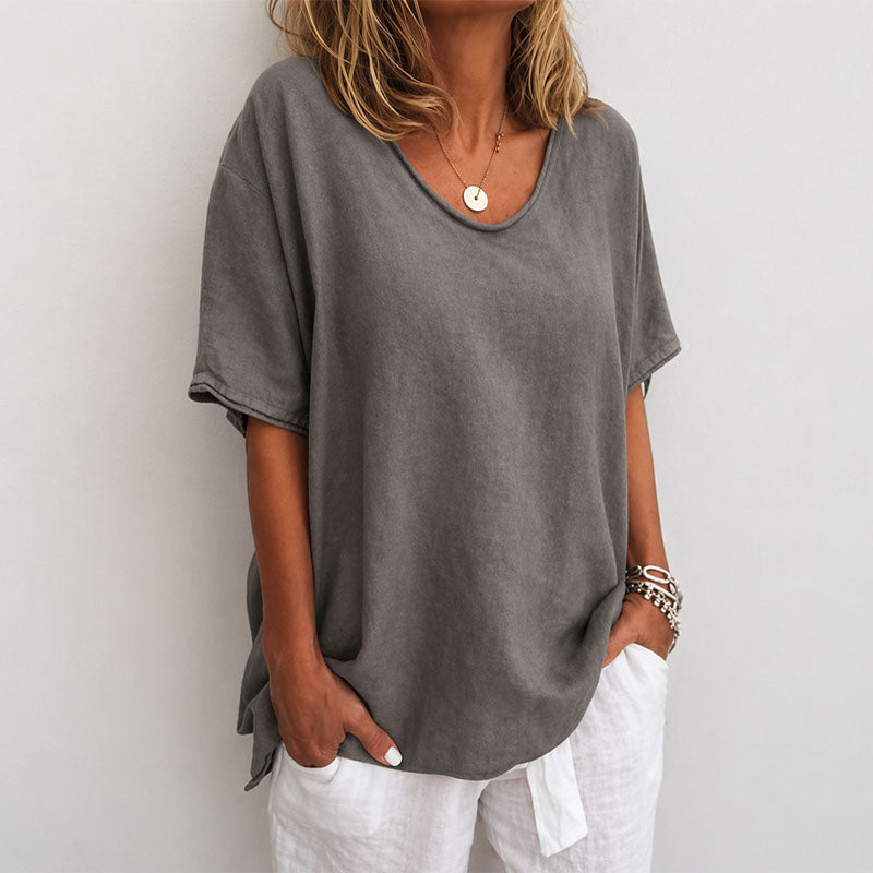 Courtney - Women's Scoop Neck Short Sleeve Top