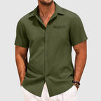 Decker - Men's Short-Sleeve Welt Pocket Casual Shirt
